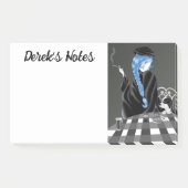 パリスのカフェかわいい犬と女の子ポストイットノート ポストイット (正面)