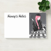 パリスのカフェかわいい犬と女の子ポストイットノート ポストイット (オフィス)