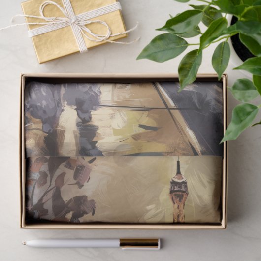 パリスのデコペ絵を描ージのプードル 薄葉紙 (ギフト)