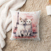 パリスのバレンタインデー – 猫たち – クッション (ブランケット)