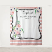 パリスのブライダルシャワー　バックドロップ　フォトブース タペストリー (正面)