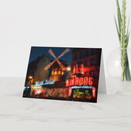 パリスのポス絵画ターキャンバスプリントジグソーパズルp カード (正面)