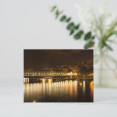 パリスのポンデビールヘイキム夜 ポストカード (スタンド正面)