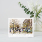 パリスのマドレーヌの花市場 ポストカード (スタンド正面)