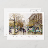 パリスのマドレーヌの花市場 ポストカード (正面/裏面)