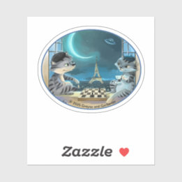 パリスアットナイトオーバルビニールステッカー – Happy (Var) シール