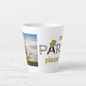 パリスアトラクションズモアパリスゲストレンデングリッター カフェラテマグ (正面)