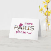 パリスアトラクションズモアパリスプリーズピンクグリッター カード (黄色い花)