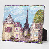 パリスインスパイアシティスケープとエッフェル塔プラーク フォトプラーク (側面)