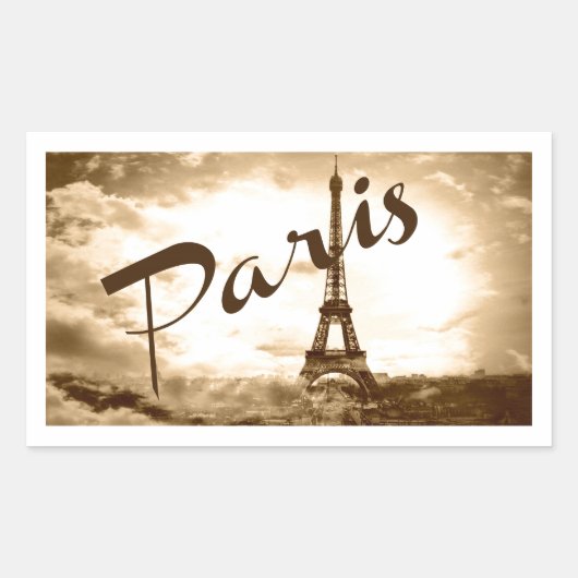 パリスインセピア 長方形シール (正面)