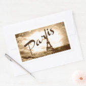 パリスインセピア 長方形シール (封筒)