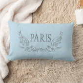 パリスウィングアンドフラワーデザイン ランバークッション (ブランケット)
