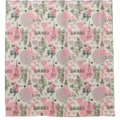 パリスエレガントタンシャワーカーテンのホームデコル シャワーカーテン (正面)