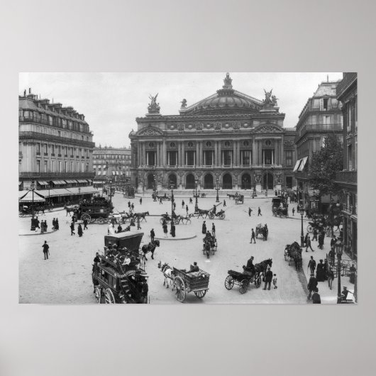 パリスオペラハウスの一般景観 ポスター (正面)