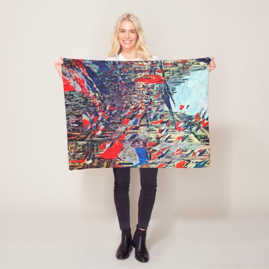 パリスオンナショナルデー，クロード・モネ フリースブランケット (インサイチュ)