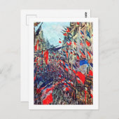 パリスオンナショナルデー，クロード・モネ ポストカード (正面/裏面)