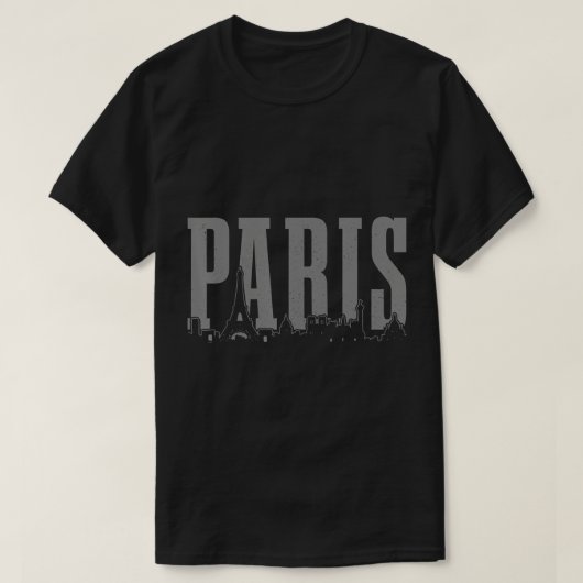 パリスカイラインエッフェルタワーヴィンテージフランスの土産 Tシャツ (デザイン正面)