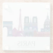 パリスカイラインカラー建物 ガラスコースター (裏面)