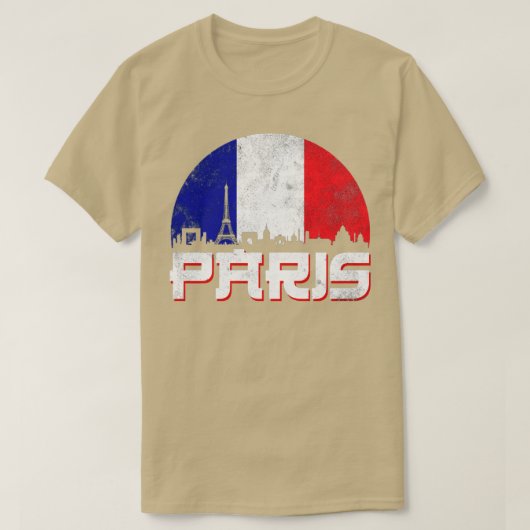 パリスカイラインフランス国旗 Tシャツ (デザイン正面)