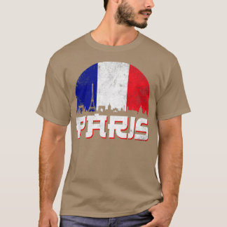 パリスカイラインフランス国旗 Tシャツ