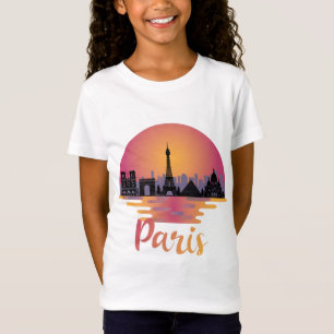 パリスカイライン – フランストラベル Tシャツ