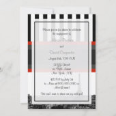 パリスカイラインBWストライプキスレッドPV婚約 招待状 (裏面)