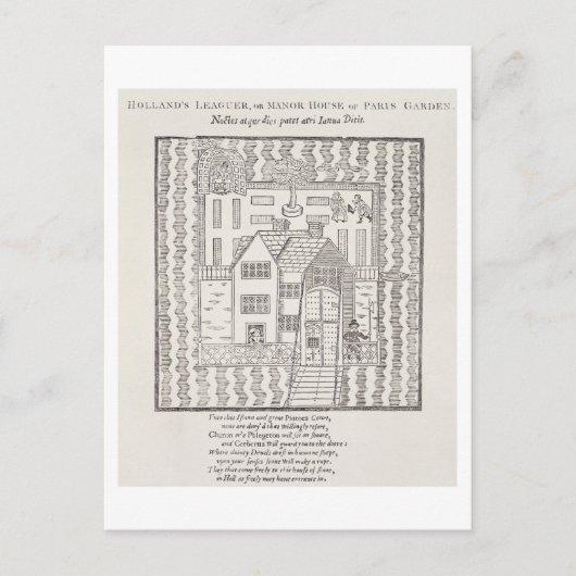 パリスガーデンのオランダのリーガーまたはマナーハウス ポストカード (正面)
