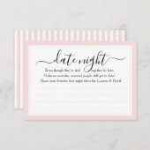 パリスグラムデイトナイトカード |ブライダルシャワー エンクロージャーカード (正面/裏面)
