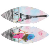 パリスサッカーエッフェルタワーで気球を持つ女性 アメリカンフットボール (パネル)