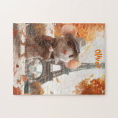 パリスサニーデーにかわいいネズミ ジグソーパズル (横)