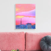 パリスサンセット キャンバスプリント (インサイチュ (リビング))