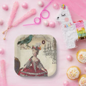 パリスシャンデリア マリーアントワネット ヴィンテージフレンチ ペーパープレート (パーティー)