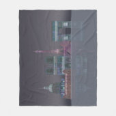 パリススカイラインナイトリフレクション フリースブランケット (正面)
