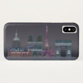 パリススカイラインナイトリフレクション Case-Mate iPhoneケース (裏面(横))