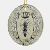 パリススチームパンクフランスのビーキーパーbee queen crown セラミックオーナメント (左)