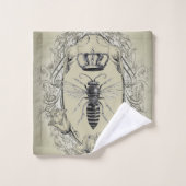 パリススチームパンクフランスのビーキーパーbee queen crown バスタオルセット (ウォッシュタオル)