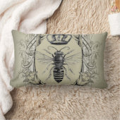 パリススチームパンクフランスのビーキーパーbee queen crown ランバークッション (ブランケット)