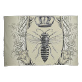 パリススチームパンクフランスのビーキーパーbee queen crown 枕カバー (正面右)