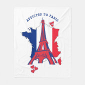 パリスタイリッシュ中毒である フリースブランケット (正面)