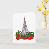 パリスタイルの赤いパッケージ カード (黄色い花)