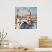 パリストラベルの美しい水色 ポスター (キッチン)
