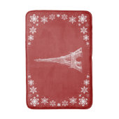 パリスノーレッドホワイトバスマット バスマット (正面縦)