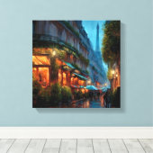 パリスバイナイト キャンバスプリント (インサイチュ (ウッドフロア))