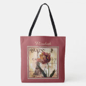 パリスパーソナライズされたチューリップ トートバッグ (正面)