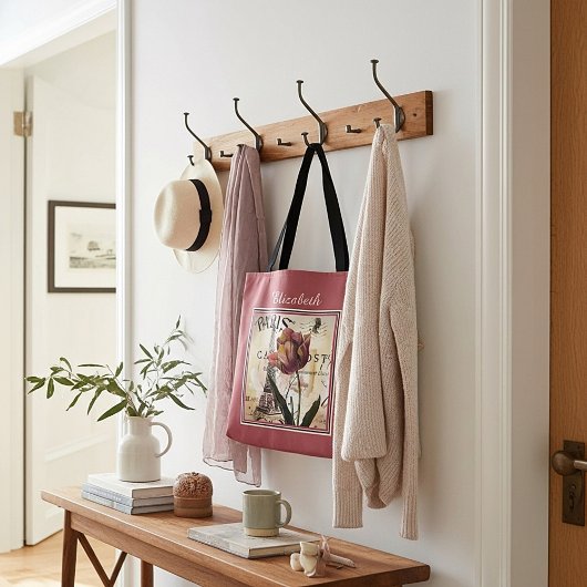 パリスパーソナライズされたチューリップ トートバッグ