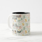 パリスパーソナライズされたメモリ – ラインアートランドマーク ツートーンマグカップ (正面左)