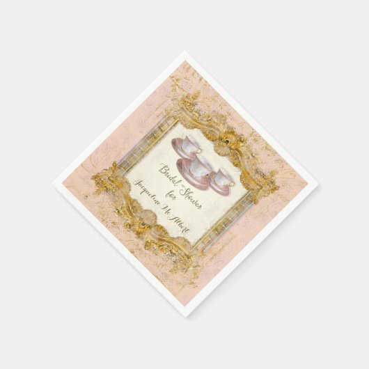 パリスフランスのバ王室のサイユパレス茶パーティー スタンダードカクテルナプキン (角)