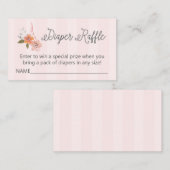 パリスフランスのベビーシャワーおむつラッフルインサート エンクロージャーカード (正面/裏面)