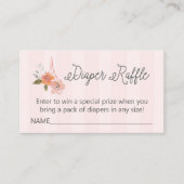 パリスフランスのベビーシャワーおむつラッフルインサート エンクロージャーカード (正面)