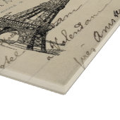 パリスフランスのポストカードクリスマスの板 カッティングボード (角)